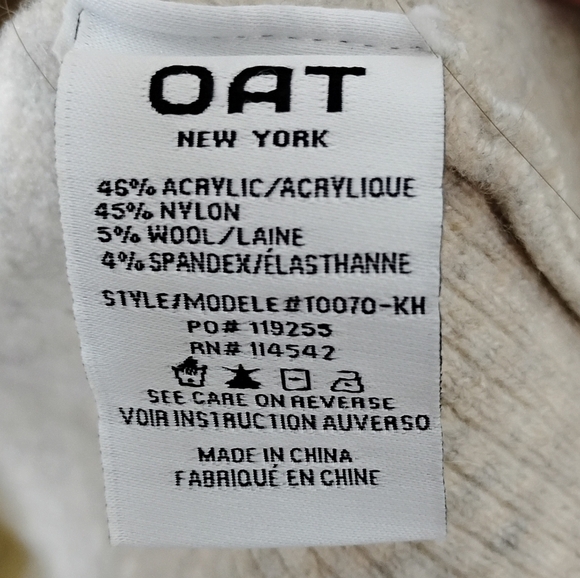 NWT OAT NY Henley Sweater XS Oatmeal Soft Knit Long Sleeve Minimalist - Picture 6 of 9